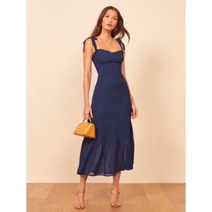 NWT Reformation Nikita Midi Dress in Danube Blue 4
